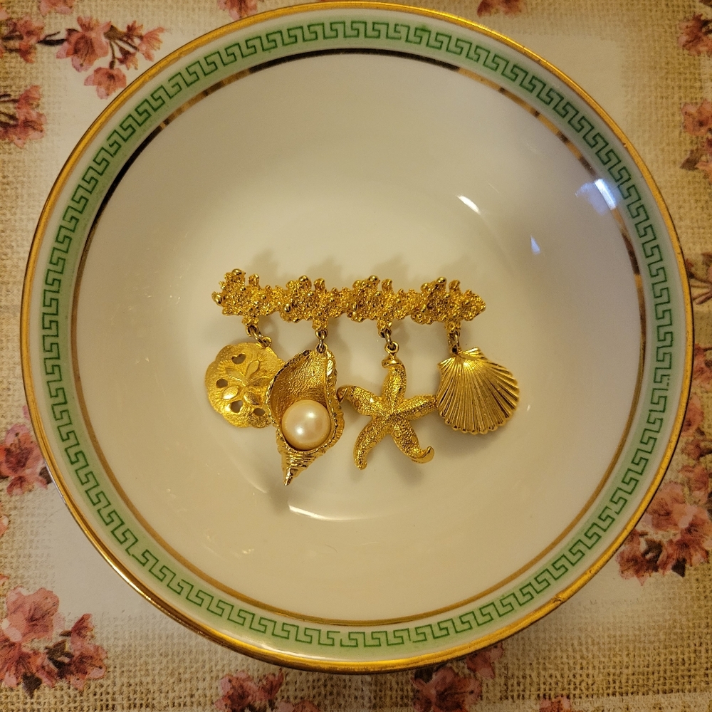 Vintage Dish ~ L. Bernardaud & Co Limoges D & Co France ~ Greek Key Pattern Bowl - Picture 3 of 9
